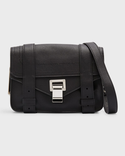 Proenza Schouler Ps1 Mini Luxe Leather Satchel Bag In Black