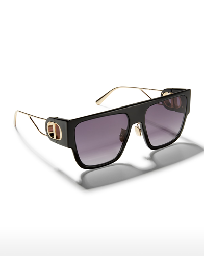 Dior 30montaigne S3u 58mm Shield Sunglasses In Black/gray
