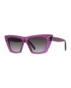 Celine 51mm Cat Eye Sunglasses In Violet Mirror