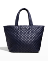 Mz Wallace Metro Deluxe Large Quilted Nylon Tote Bag In Dawn/oxford
