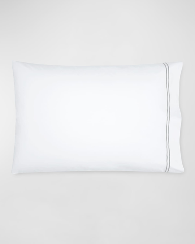 Sferra Grande Hotel 2-piece Pillowcase Set In White Grey