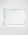 Sferra Standard Resort Sham In White/aqua