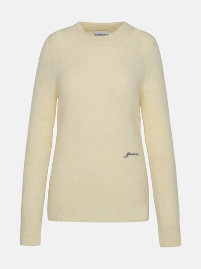 Ganni White Wool Sweater
