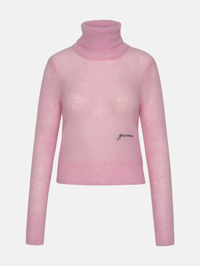 Ganni Rose Wool Sweater In Pink