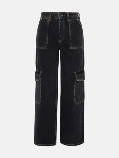 Ganni Plexiglass Black Cotton Jeans