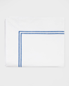 Sferra Grande Hotel Flat Sheet, King In White/cadet
