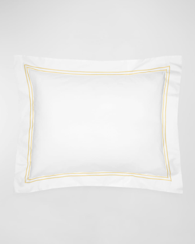 Sferra Standard Resort Sham In White/ Banana