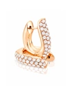 TAMARA COMOLLI PAVE DIAMOND HOOP EARRINGS IN 18K ROSE GOLD,PROD195431116