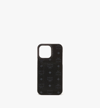 Mcm Iphone 14 Pro Max Case W/ Card Slot In Visetos In Black