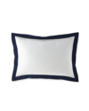 Ralph Lauren Organic Sateen Border Standard Sham In Silver