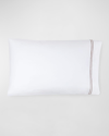 Sferra Two King 200 Thread-count Resort Pillowcases In White/grey