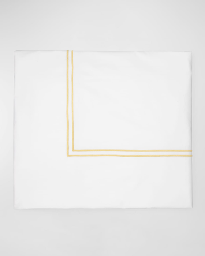 Sferra King Resort Duvet Cover In White/banana