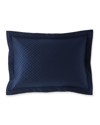 Ralph Lauren Quilted Sateen Argyle King Sham In Silver