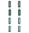 ALIITA DECO MAXI 9KT GOLD DROP EARRINGS WITH TOPAZ