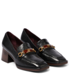 TORY BURCH PERRINE EMBELLISHED LEATHER LOAFER PUMPS