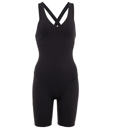 Alo Yoga Airbrush Real Short Onesie In Black