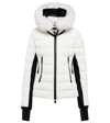 Moncler Lamoura Hooded Faux Fur-trimmed Quilted Down Ski Jacket In White