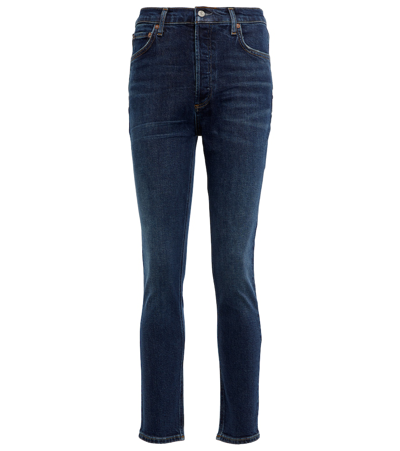 Agolde Nico High-rise Slim Jeans In Blue