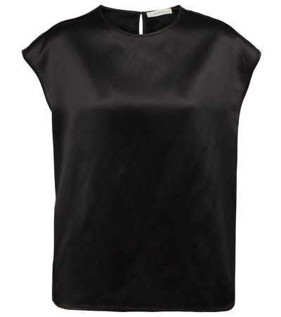 Asceno Dasha Silk Top In Black