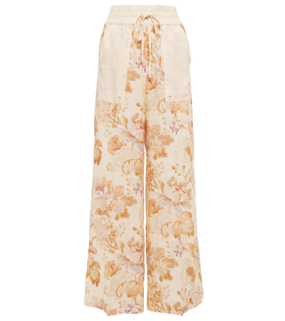 Alemais Philomena Wide-leg Linen Pants In Neutrals