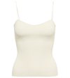 Khaite Ziggy Ribbed Top In Ivory