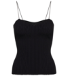 Khaite Ziggy Ribbed Top In Black