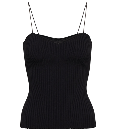 Khaite Ziggy Ribbed Top In Black