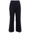 CHLOÉ HIGH-RISE CROPPED FLARED WOOL PANTS