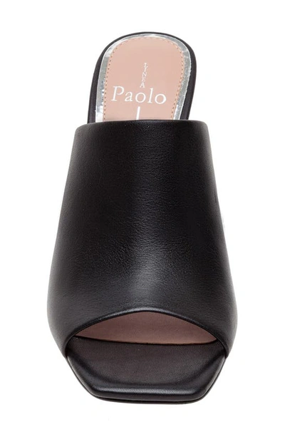 Linea Paolo Glitz Wedge Slide Sandal In Black