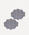 Coco & Wolf Wiltshire Star And Capel Wavy Edge Placemats Set Of Two In Multicoloured