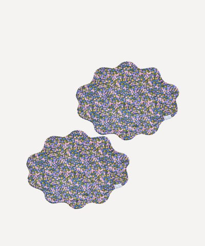 Coco & Wolf Wiltshire Star And Capel Wavy Edge Placemats Set Of Two In Multicoloured