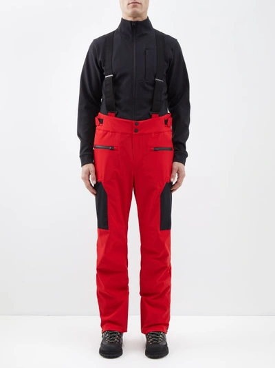 Sportalm Logo-embroidered Ski Trousers In Red