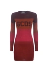 Gcds Wide-stripe-pattern Mini Dress In Red