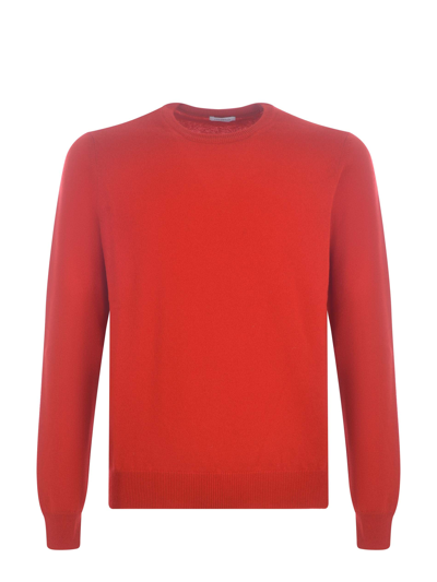 Malo Men's  Red Cotton Sweater