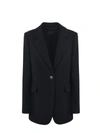 Pinko Notched-lapels Single-breasted Blazer In Black