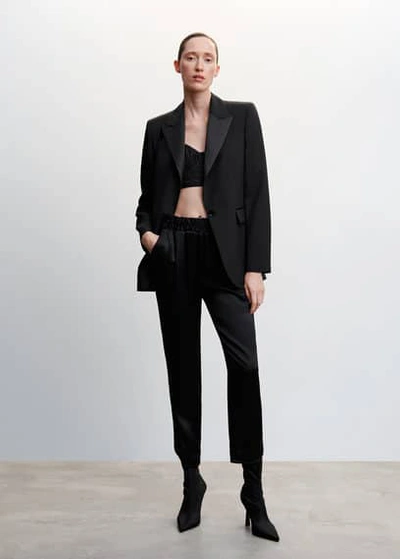 Mango Trousers Black