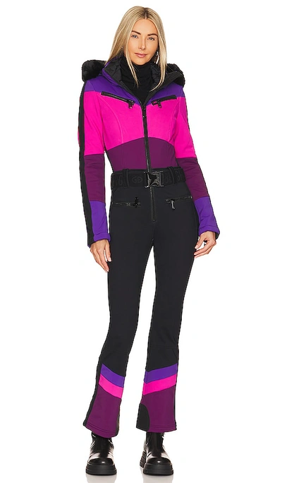 Goldbergh Pearl Colorblocked Ski Suit In Amethyst