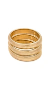 Ettika Stretchy Bracelet Set In Gold