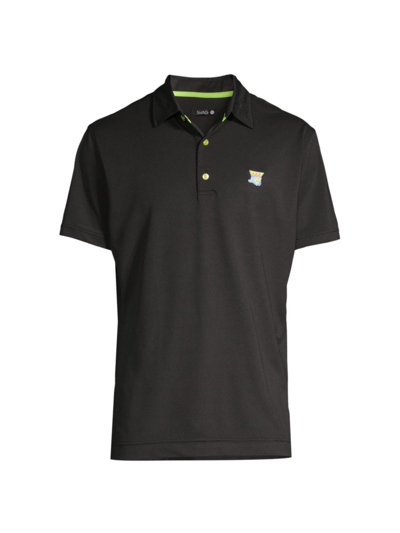 Swag Golf Men's Drop 2.0 Swag King Slim-fit Polo Shirt In Black Yellow