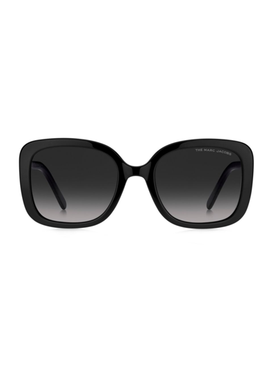 Marc Jacobs 54mm Gradient Square Sunglasses In Black
