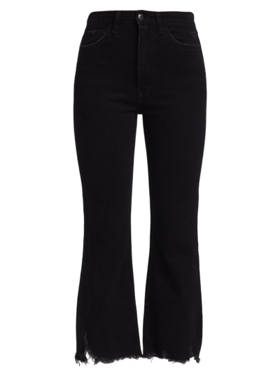 3x1 Black Slim-cut Cropped Jeans In Nero