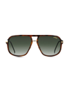 Carrera Men's Plastic 60mm Aviator Sunglasses In Havana Green