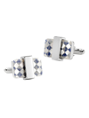 CUFFLINKS, INC MEN'S OX & BULL TRADING CO. CHECKERED MOTHER OF PEARL CUFFLINKS