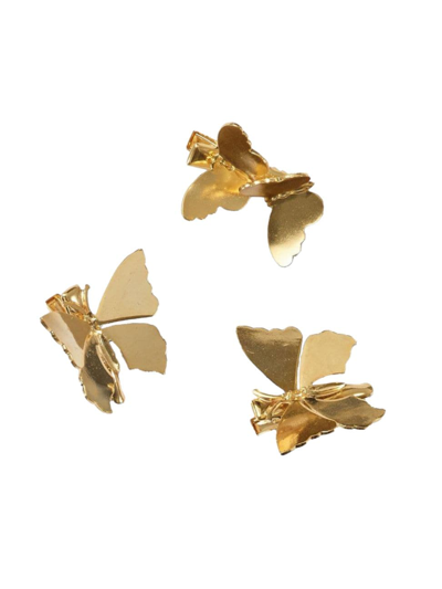 Lelet Ny Women's 3-piece Allegra Butterfly Clip Set In Gold
