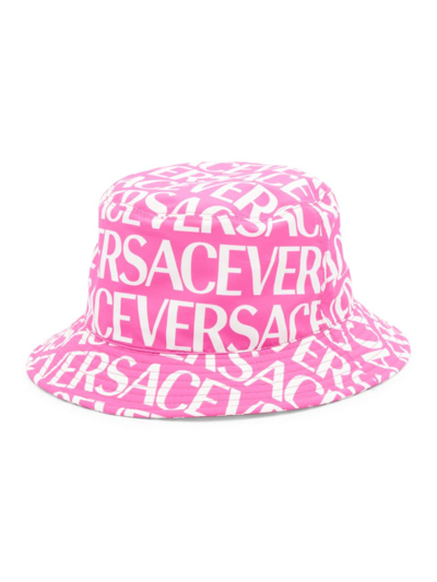 Versace Women's Greca Signature Bucket Hat In Pink