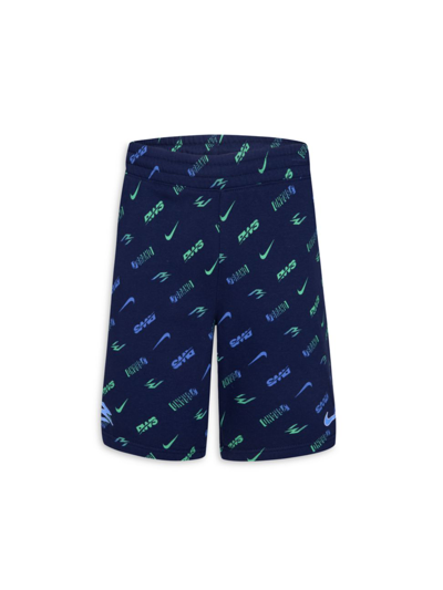 Nike Kids' Little Boy's & Boy's  X 3brand By Russell Wilson Printed Shorts In Navy