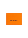 Balenciaga Men's Cash Card Holder In Orange Black