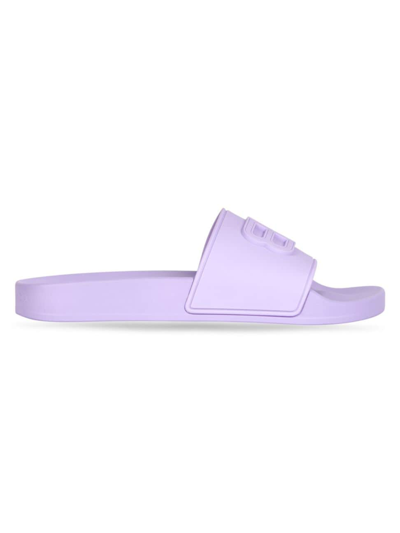 Balenciaga Women's Pool Slide Sandal In Lilac Lilac