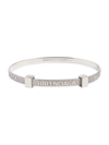 BALENCIAGA WOMEN'S LOGO HOOP BANGLE