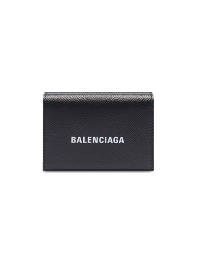 Balenciaga Men's Cash Mini Wallet In Black White